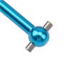 4Pack Metal Universal CVD Drive Shaft Dogbone Joint Compatible with Tamiya TT01 TT02 1/10 RC Car (Blue) view 4