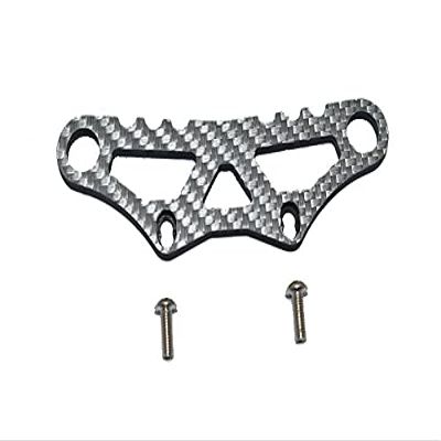 Carbon Fiber Front Bumper Fixing Plate For Tamiya 1/10 4WD TA08 PRO 58693-3Pc Set Silver