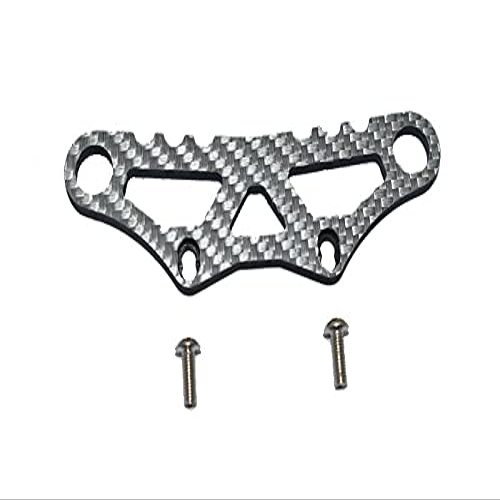 Carbon Fiber Front Bumper Fixing Plate For Tamiya 1/10 4WD TA08 PRO 58693-3Pc Set Silver
