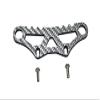 Carbon Fiber Front Bumper Fixing Plate For Tamiya 1/10 4WD TA08 PRO 58693-3Pc Set Silver view 1