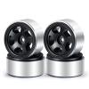4Pcs 1.0" Micro Beadlock Wheels for 1/24 Axial SCX24 90081 AXI00001 AXI00002 RC Crawler Car (Black) view 2