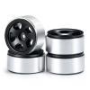 4Pcs 1.0" Micro Beadlock Wheels for 1/24 Axial SCX24 90081 AXI00001 AXI00002 RC Crawler Car (Black) view 3