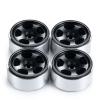 4Pcs 1.0" Micro Beadlock Wheels for 1/24 Axial SCX24 90081 AXI00001 AXI00002 RC Crawler Car (Black) view 4