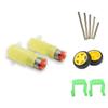CHANCS Mini DC Motor Double Motor 3V 36RPM 6V 72RPM Geared DC Motor Wheel Parts Kit for Car Chassis 5 Pairs of Motor Shafts 2PCS view 1
