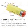 CHANCS Mini DC Motor Double Motor 3V 36RPM 6V 72RPM Geared DC Motor Wheel Parts Kit for Car Chassis 5 Pairs of Motor Shafts 2PCS view 2