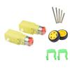 CHANCS Single Shaft Motor Mini DC Motor 3-6V with The Wheel Smart Car Robot Gear Motor 2PCS 5 Pairs of Motor Shafts view 1