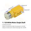 CHANCS Gear DC Motor Wheel Parts Kit 1:120 Single Shaft 2pcs 3-6V 5 Pairs of Motor Shafts for Robotic Vehicle view 2