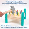 QZJVKBXY Wooden Baby Workbench Pounding Hammer Toy for Toddlers,STEM Educational Preschool Learning Toys for Kids, Great DIY Gift for Boys and Girls view 4
