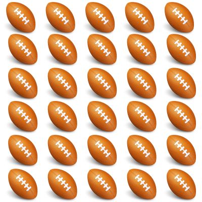 30 Pack Mini Foam Football Sports Stress Balls Mini Foam Sports Football Bulk Small Party Favor Balls Toy for Homecoming Game Gift School Party Favor Reward Bag Valentine's Day Gift Filler(Classic)