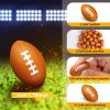 30 Pack Mini Foam Football Sports Stress Balls Mini Foam Sports Football Bulk Small Party Favor Balls Toy for Homecoming Game Gift School Party Favor Reward Bag Valentine's Day Gift Filler(Classic) view 3
