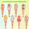 EuTengHao 36Pcs Girl Dolls Clothes Swimsuit Bikini for 11.5 inch Girl Dolls, Doll Bikini and Accessories with Diving Swimming Set Lifebuoys Beach Chair Skateboard Dolphins view 2