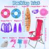 EuTengHao 36Pcs Girl Dolls Clothes Swimsuit Bikini for 11.5 inch Girl Dolls, Doll Bikini and Accessories with Diving Swimming Set Lifebuoys Beach Chair Skateboard Dolphins view 4