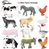 Yowlieu Realistic Farm Animal Figures Toys, 44 Pcs Plastic Farm Figurines Playset Includes Fences Mini Farm Animal Cake Topper Learning Toy Set for Kids & Toddlers view 3
