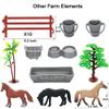 Yowlieu Realistic Farm Animal Figures Toys, 44 Pcs Plastic Farm Figurines Playset Includes Fences Mini Farm Animal Cake Topper Learning Toy Set for Kids & Toddlers view 4