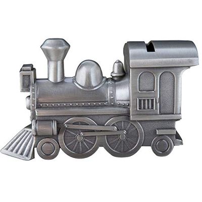 HXSCOO Train Shaped Coin Savings Bank Metal Money Bank Coin Box Gift for Children