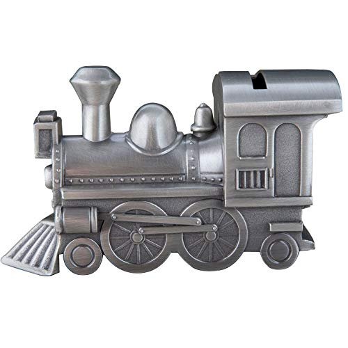 HXSCOO Train Shaped Coin Savings Bank Metal Money Bank Coin Box Gift for Children