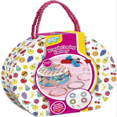 Creativity Bracelet Factory: Jewellery Making Set for Children in Beautiful Gift Box - Colourful String Bracelets for DIY