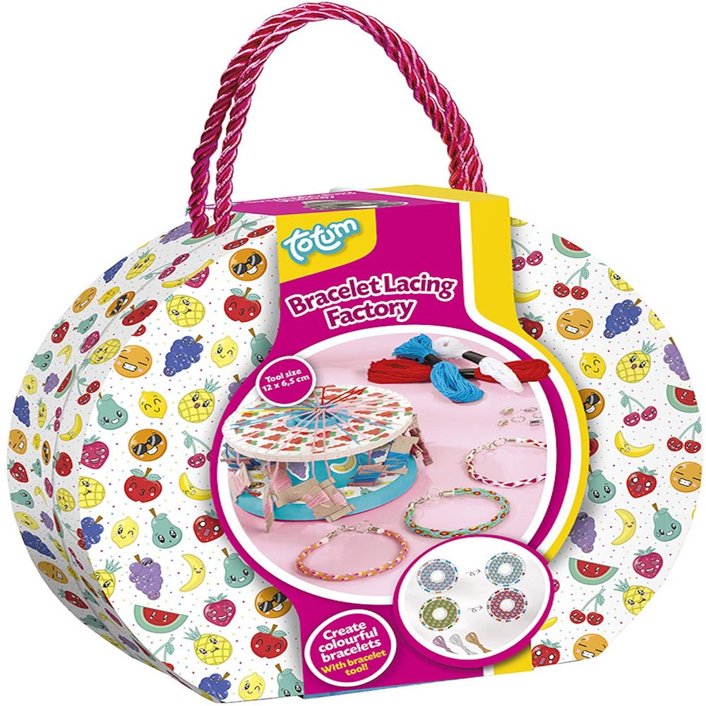 Creativity Bracelet Factory: Jewellery Making Set for Children in Beautiful Gift Box - Colourful String Bracelets for DIY