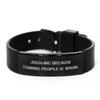 Inappropriate Juggling Gifts, Juggling Because Stabbing People is Wrong, Love Holiday Black Shark Mesh Bracelet from Friends view 1