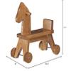 AmishToyBox Wooden Riding Horse Toddler Ride Toy (Harvest Stain), Amish-Made view 3