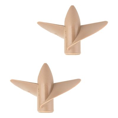 Heyiarbeit 2Pairs 2 Blades Propellers for Ship Model Rc Boat Propeller Model Black Plastic Positive Paddle and Propeller Reversing 42mm Diameter 29.5mm Pitch M3 Hole Dia