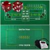 Cyber-Deals Craps & Texas Hold'em Poker Essentials Set: 2-Sided 6ft x 3ft Felt Layout, Las Vegas Casino Table-Played Dice & Cards, Plus Storage Pouch (Four Queens (Red Polished)) view 1