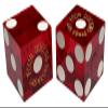 Cyber-Deals Craps & Texas Hold'em Poker Essentials Set: 2-Sided 6ft x 3ft Felt Layout, Las Vegas Casino Table-Played Dice & Cards, Plus Storage Pouch (Four Queens (Red Polished)) view 3