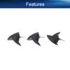 Heyiarbeit 3Pcs 3 Blades Propellers for Ship Model RC Boat Propeller Model Black Plastic CCW Paddle 47mm Diameter 40mm Pitch 4.8mm Hole Dia view 3