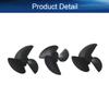 Heyiarbeit 3Pcs 3 Blades Propellers for Ship Model RC Boat Propeller Model Black Plastic CCW Paddle 47mm Diameter 40mm Pitch 4.8mm Hole Dia view 4