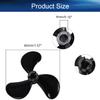Heyiarbeit 2Pairs 3 Blades Propellers for Ship Model Rc Boat Propeller, Black Plastic Forward Propeller and Reverse Propeller, 44mm Diameter 11mm Height 8.4 Pitch 4mm Hole Dia view 2