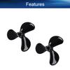 Heyiarbeit 2Pairs 3 Blades Propellers for Ship Model Rc Boat Propeller, Black Plastic Forward Propeller and Reverse Propeller, 44mm Diameter 11mm Height 8.4 Pitch 4mm Hole Dia view 3