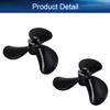 Heyiarbeit 2Pairs 3 Blades Propellers for Ship Model Rc Boat Propeller, Black Plastic Forward Propeller and Reverse Propeller, 44mm Diameter 11mm Height 8.4 Pitch 4mm Hole Dia view 4
