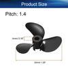 Heyiarbeit 2Pairs 3 Blades Propellers for Ship Model Rc Boat Propeller Model Black Plastic Positive Paddle and Propeller Reversing 32mm Diameter 10mm Height 1.4 Pitch 4mm Hole Dia view 2