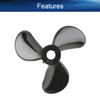 Heyiarbeit 2Pairs 3 Blades Propellers for Ship Model Rc Boat Propeller Model Black Plastic Positive Paddle and Propeller Reversing 32mm Diameter 10mm Height 1.4 Pitch 4mm Hole Dia view 3