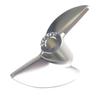 Heyiarbeit 2 Blades CCW Propeller for Ship Model RC Boat Propeller Model Silver Aluminium Alloy Paddle 38mm Diameter 1.9 Pitch 4mm Hole Dia view 1
