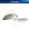 Heyiarbeit 2 Blades CCW Propeller for Ship Model RC Boat Propeller Model Silver Aluminium Alloy Paddle 38mm Diameter 1.9 Pitch 4mm Hole Dia view 3