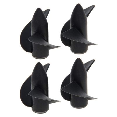 Heyiarbeit 2Pairs 2 Blades Propellers for Ship Model RC Boat Propeller Model Black Plastic CW+CCW Paddle 42mm Diameter 29.5mm Pitch M4 Hole Dia