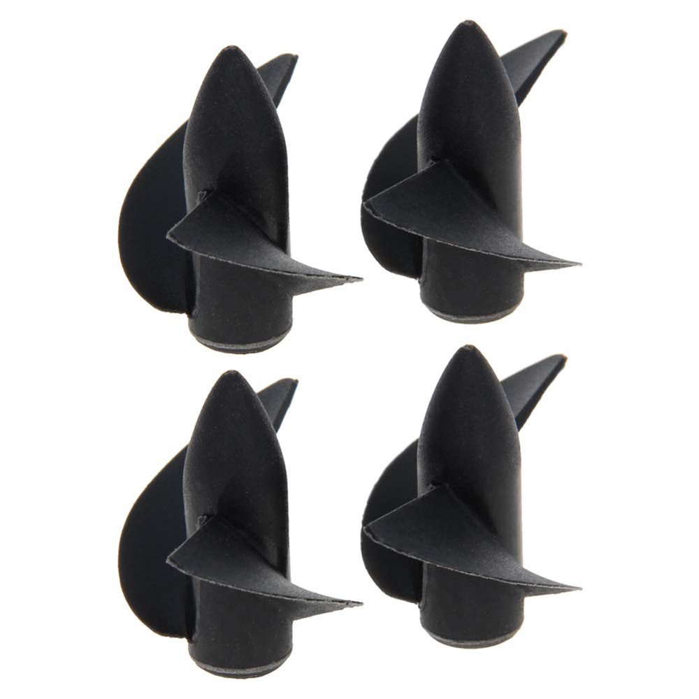 Heyiarbeit 2Pairs 2 Blades Propellers for Ship Model RC Boat Propeller Model Black Plastic CW+CCW Paddle 42mm Diameter 29.5mm Pitch M4 Hole Dia