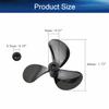Heyiarbeit 1Pair 3 Blades Propeller for Ship Model, Rc Boat Propeller Black Plastic Positive Paddle and Propeller Reversing 48mm Diameter 4mm Hole Dia view 2