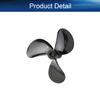 Heyiarbeit 1Pair 3 Blades Propeller for Ship Model, Rc Boat Propeller Black Plastic Positive Paddle and Propeller Reversing 48mm Diameter 4mm Hole Dia view 4