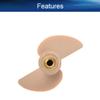 Heyiarbeit 1Pair 2 Blades Propeller for Ship Model Rc Boat Propeller Model Black Plastic Positive Paddle and Propeller Reversing 35mm Diameter 25mm Pitch M3 Hole Dia view 3