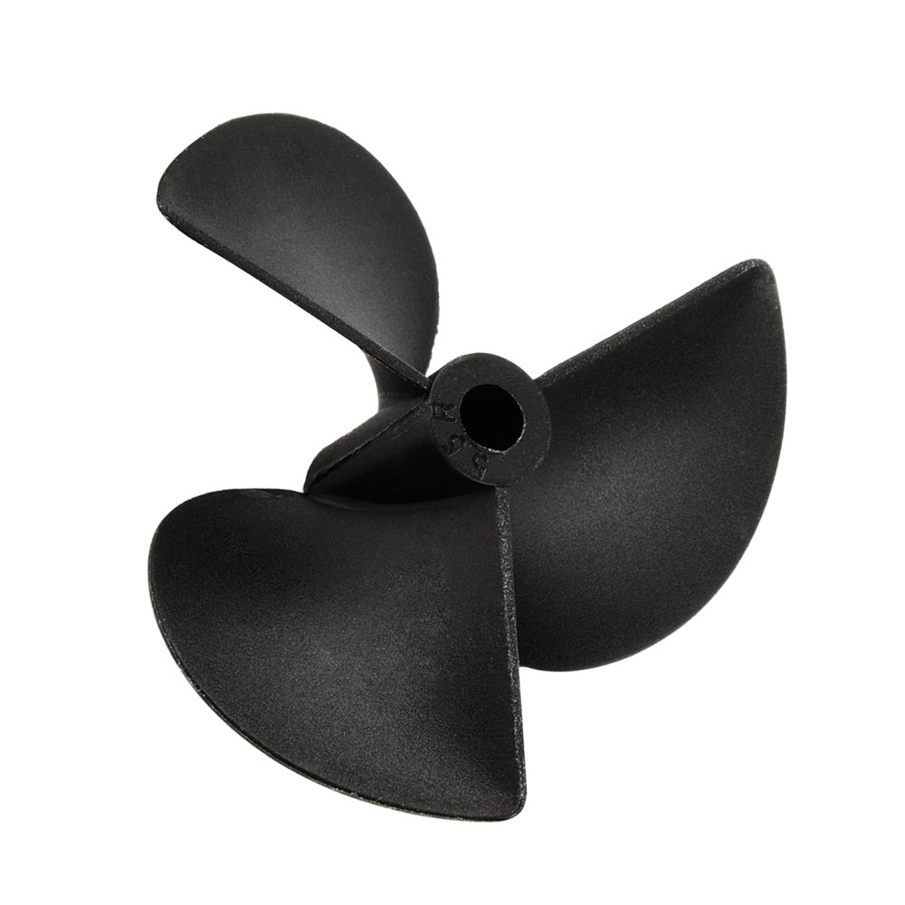 Heyiarbeit 1Pair 3 Blades Propeller for Ship Model Rc Boat Propeller Model Black Plastic Positive Paddle and Propeller Reversing 55mm Diameter 80mm Pitch 4.8mm Hole Dia