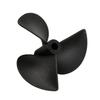 Heyiarbeit 1Pair 3 Blades Propeller for Ship Model Rc Boat Propeller Model Black Plastic Positive Paddle and Propeller Reversing 55mm Diameter 80mm Pitch 4.8mm Hole Dia view 1