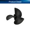 Heyiarbeit 1Pair 3 Blades Propeller for Ship Model Rc Boat Propeller Model Black Plastic Positive Paddle and Propeller Reversing 55mm Diameter 80mm Pitch 4.8mm Hole Dia view 4