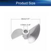 Heyiarbeit 2 Blades Propeller for Ship Model Rc Boat Propeller Model Silver Aluminium Alloy Propeller Reversing 36mm Diameter 1.4 Pitch 4.76mm Hole Dia view 2