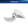 Heyiarbeit 2 Blades Propeller for Ship Model Rc Boat Propeller Model Silver Aluminium Alloy Propeller Reversing 36mm Diameter 1.4 Pitch 4.76mm Hole Dia view 4
