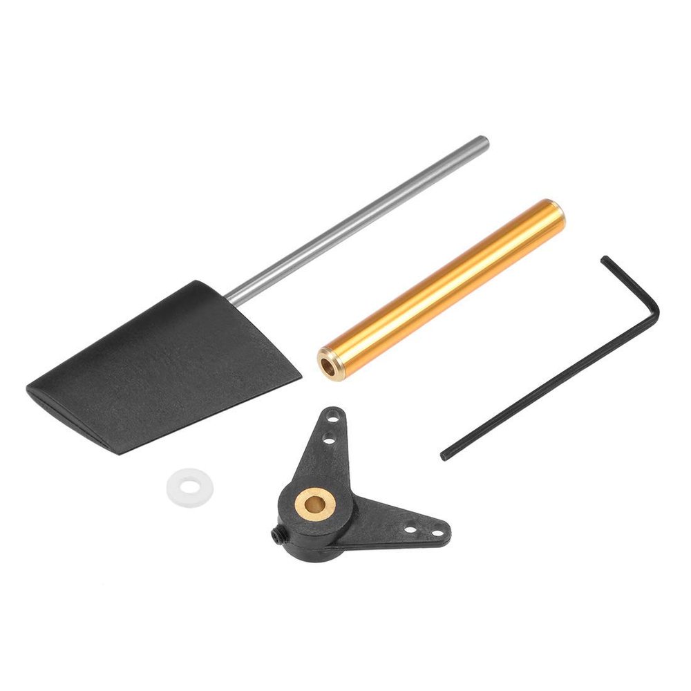 Heyiarbeit RC Boat Rudder with L Shape Servo Arm 36mm, Rudder Pad Thickness 5.7mm FXB-QJFXD 1 Set