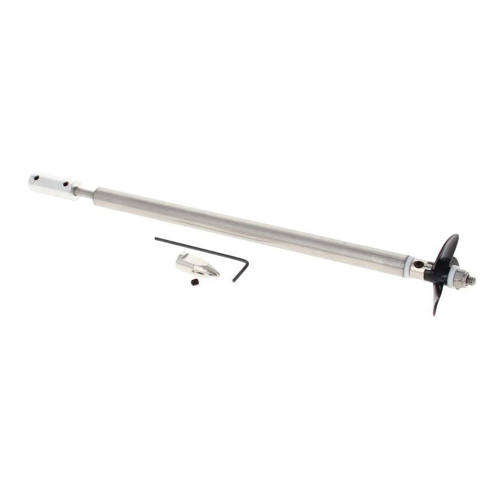 Heyiarbeit Drive Shaft Fit for 2.3mm Motor Shaft w Propeller and Universal Joint for RC Boat, L200mm Shaft, L150mm Sleeve, D36mm Propeller