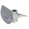 Heyiarbeit 2 Blades CCW Propeller for Ship Model RC Boat Propeller Model Silver Aluminium Alloy Paddle 43mm Diameter 1.4 Pitch 4.76mm Hole Dia view 1