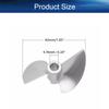 Heyiarbeit 2 Blades CCW Propeller for Ship Model RC Boat Propeller Model Silver Aluminium Alloy Paddle 43mm Diameter 1.4 Pitch 4.76mm Hole Dia view 2